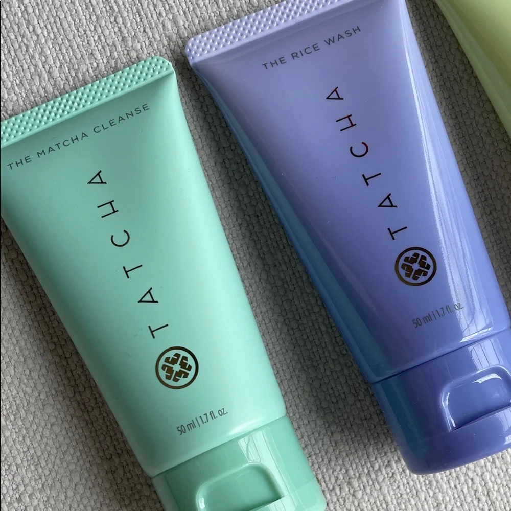 Tatcha hinoki Body Wash, matcha cleanse, rice wash set